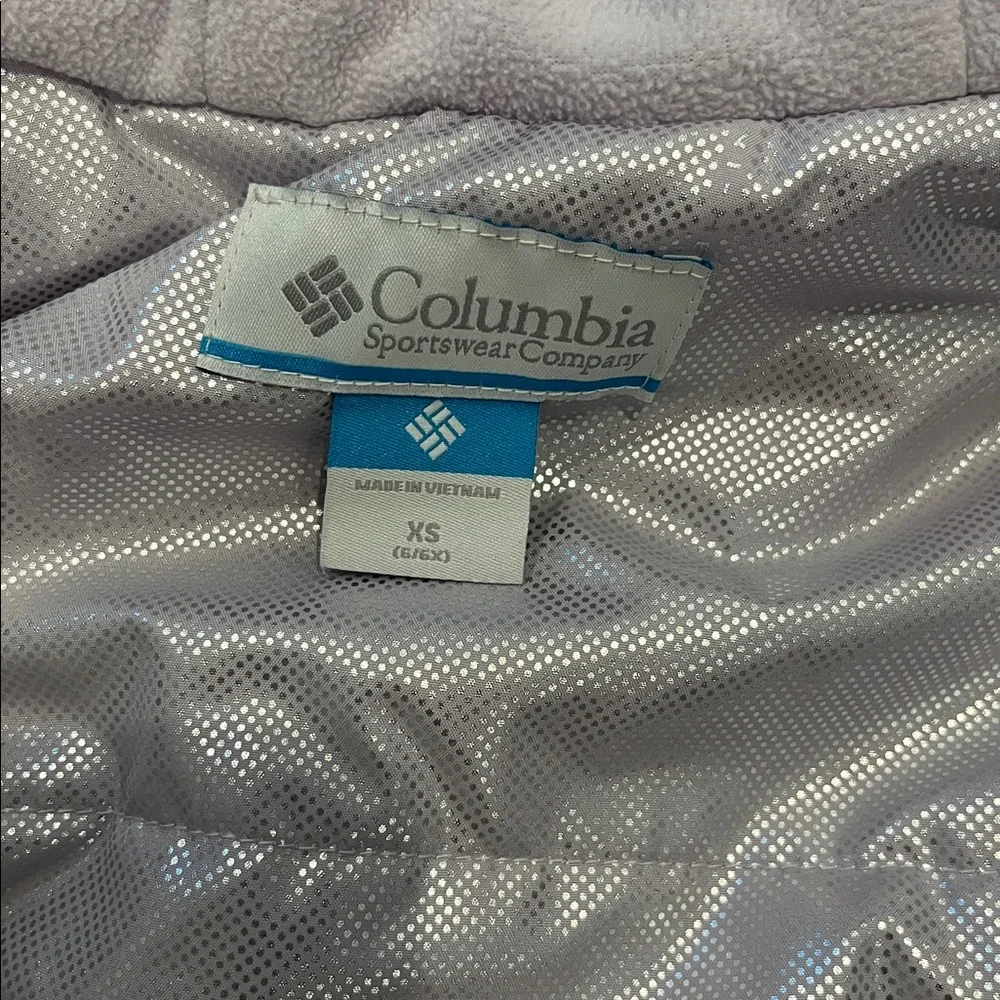Columbia Girls' Plum and Navy Hooded Insulated Winter Jacket